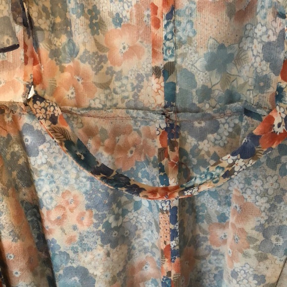 Vintage 70s Boho True Wrap Midi Dress/Duster - Picture 5 of 8